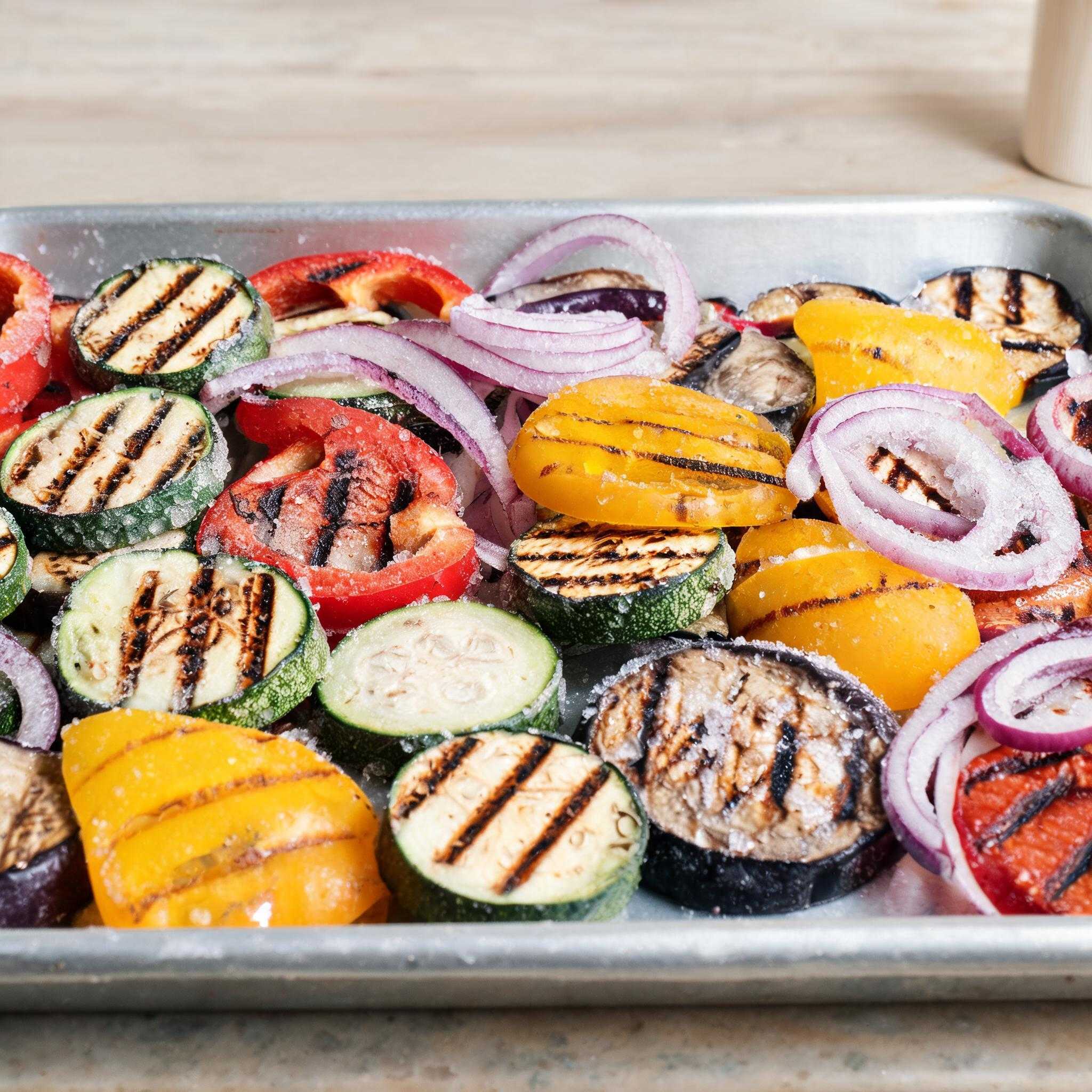 Frozen Grilled mixed vegetable slices